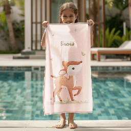 [099278-58] Хавлиена Кърпа с Име - Сърничка-100% микрофибър-60 x 120 cm