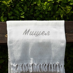 [099241-G] Памучна кърпа пещемал - Сив