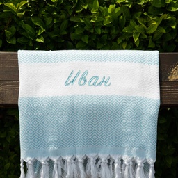 [099241-BL] Памучна кърпа пещемал - Син