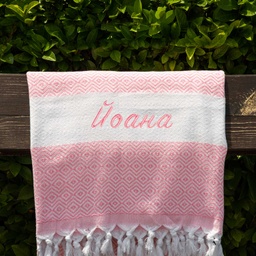 [099241-P] Памучна кърпа пещемал - Розов