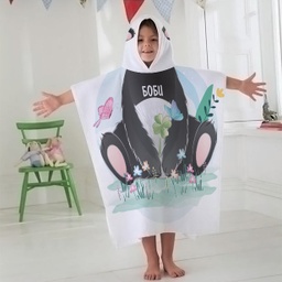 [099172-9] Детско пончо с ИМЕ - Дизайн Панда