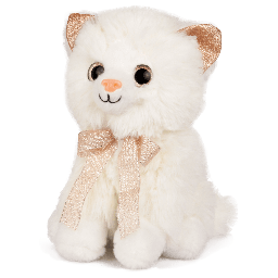 [011315] Бяло седнало коте със звук