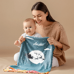 [099259-1] Бебешко плюшено одеяло - Свята нощ