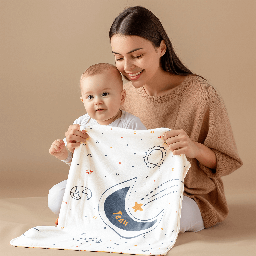 [099259-5] Бебешко плюшено одеяло - Луна