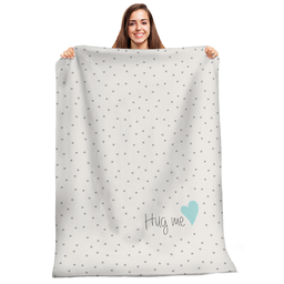 [099296] Плюшено одеяло със сърце - Huggy Bears І 2 цвята - Син