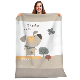 [099294] Плюшено одеяло куче „Джими“ - 100x150 см