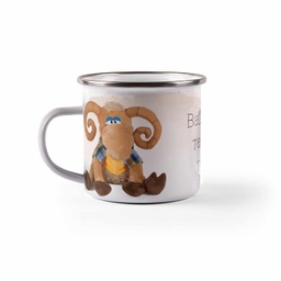 [099212-14] Емайлирано канче с надпис - Зодия Овен