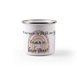 [099212-11] Емайлирано канче с надпис - БаБа