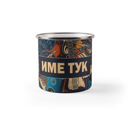 [099212-9] Емайлирано канче с надпис - Rock'n Roll