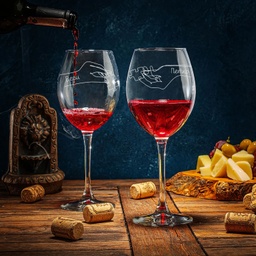 [099422-4] Чаша за вино с Име - You complete me