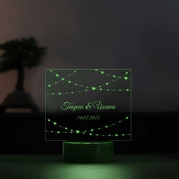 [099199-5] 3D лед лампа - Влюбени (6 цвята)