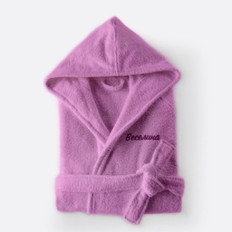 [099177-P-5] Персонализиран Халат за Баня - Име - Лилав