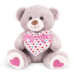 [013126/013127/013128] Плюшено мече с сърце "LOVE" І 3 цвята
