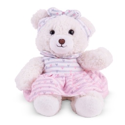 [013132/013133/013134] Плюшено мече с рокля и панделка І 3 цвята