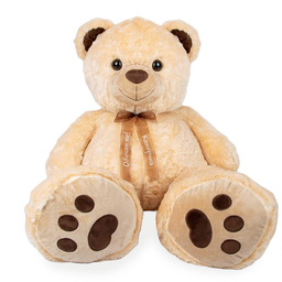 [0043128/0043129] Голямо мече с панделка 140 см с НАДПИС І 2 цвята