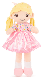 [011200-1/011200-2/011200-3/011200-4] Плюшена кукла с цветна рокля І 4 цвята