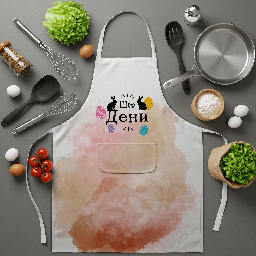 [099218-3] Престилка за готвене с Име - Великден с Шеф...