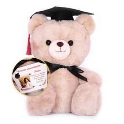 [0010102-1/0010102-2] Мече абитуриент с шапка с Надпис и Снимка