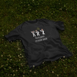 [1290112/F290113-7-11] Черна тениска за Ергенско парти - Отбор от трима