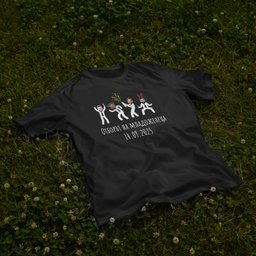 [1290112/F290113-7-10] Черна тениска за Ергенско парти - Отбор от четирима