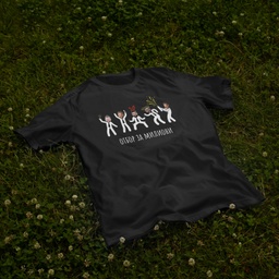 [1290112/F290113-7-9] Черна тениска за Ергенско парти – Отбор от петима  (Oversize)