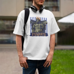 [1290012/F290013-7-26] Бяла тениска - ART 3 (Oversize)