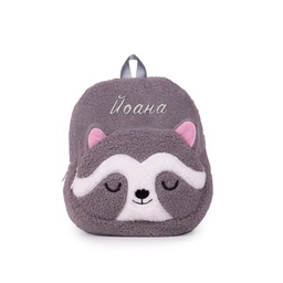 [0010729] Детска плюшена раница с Име - Енот