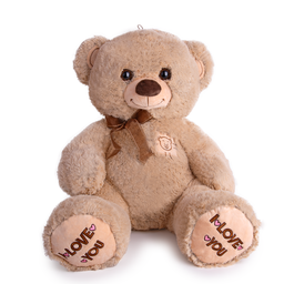 [043150/043151/043152/043153] Голямо плюшено мече с панделка и надпис “Love You” 