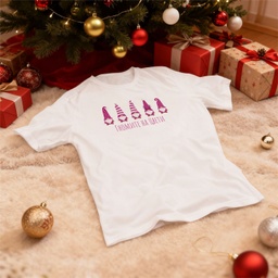 [0PS0011-2] Персонализирана Коледна Тениска "Магически Гноми"