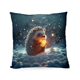 [095723] Декоративна възглавница "Таралеж със Златно Сърце"