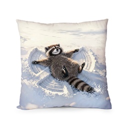 [095728] Декоративна възглавница „Енот снежен ангел“