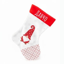 [0099411-5] Персонализиран Коледен Чорап "Снежко"