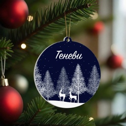 [099412/099416-1] Персонализирана Коледна Играчка "Зимна Нощ"