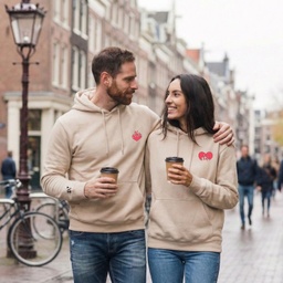 [0PS0100-7] Персонализирано Худи за Двойки - Огнена любов