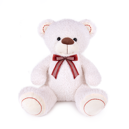 [073122-3] Бяло мече с панделка І 3 размера