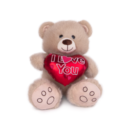 [030196/030197] Плюшено мече „Обич“ с блестящо сърце І 2 цвята