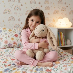 [0011057/8/9] Плюшено зайче с панделка с НАДПИС І 3 цвята