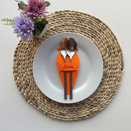 [099445] Великденска Поставка за Прибори с Име - Морков
