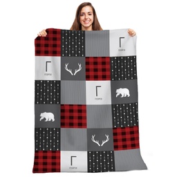 [099146/7-4] Плюшено одеяло – Каре с четири имена 2