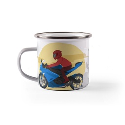 [099212-23] Емайлирано канче с надпис - Моторист